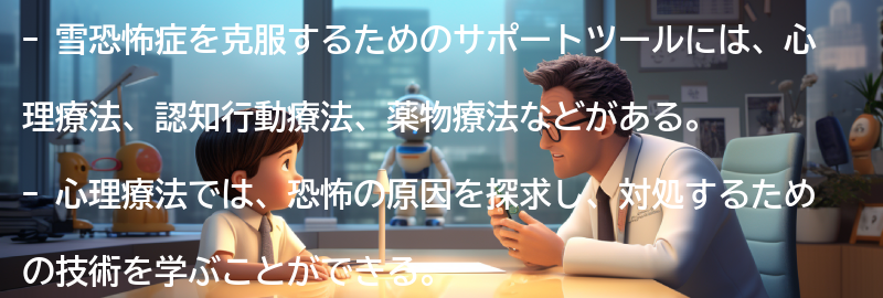 雪恐怖症を克服するためのサポートツールの要点まとめ
