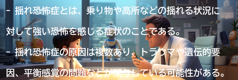 揺れ恐怖症に関するよくある質問と回答の要点まとめ